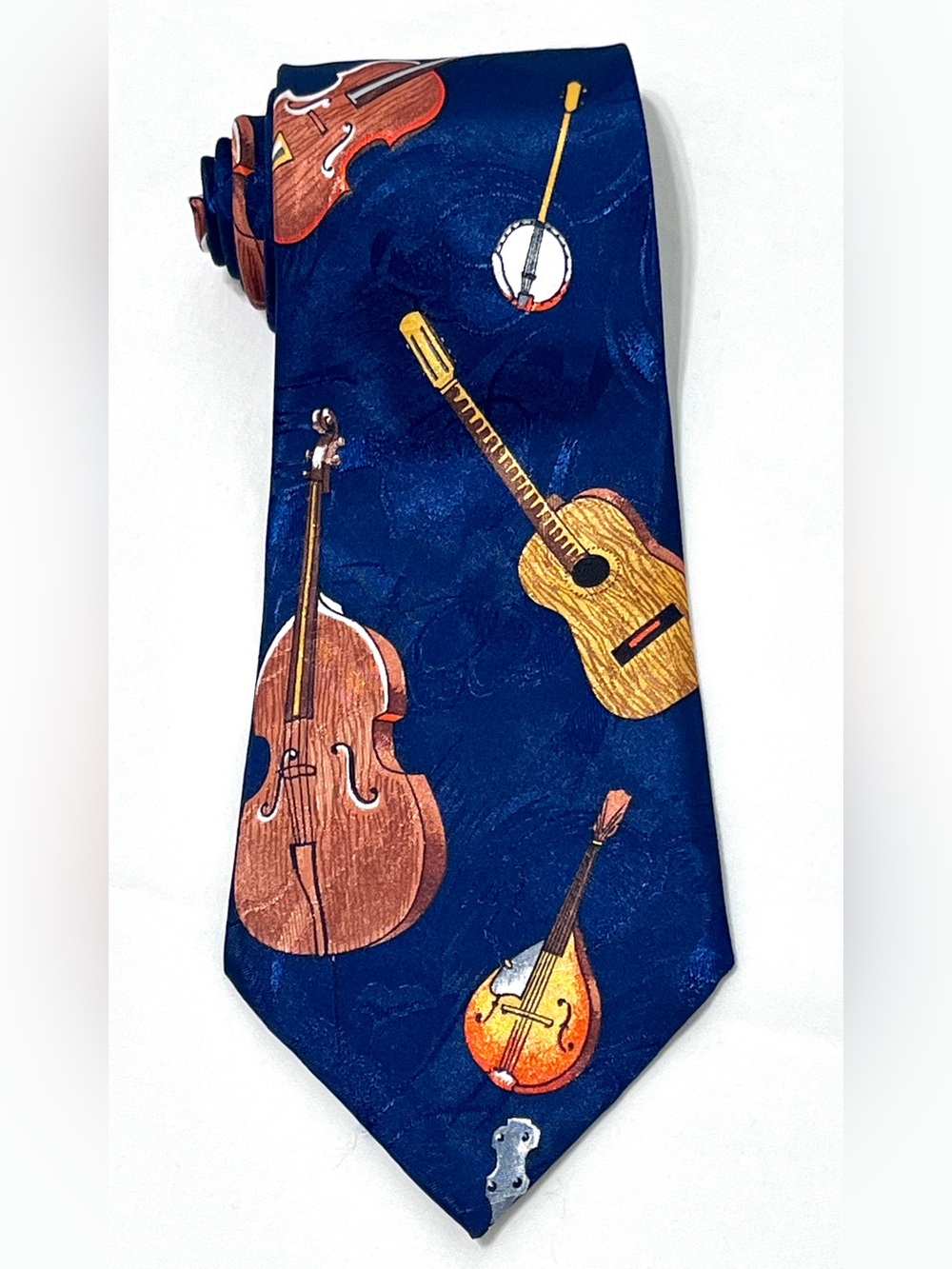 Vintage 1997 A. Rogers Acoustic Instruments Novelty Tie Royal Blue